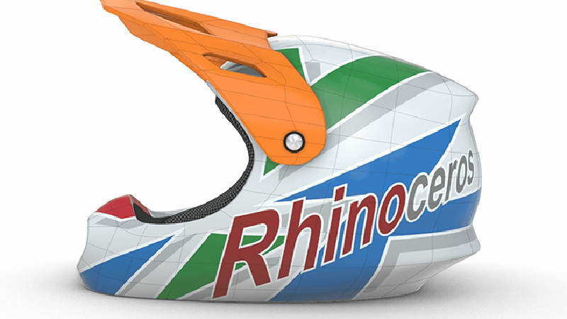 A helmet with Rhinoceros logo